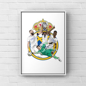 Real Madrid Champions League Winners A4 print