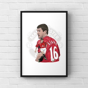 A4 print of Man Utd legend Roy Keane