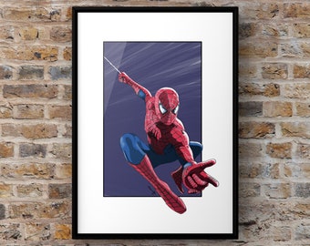 Spider-man Iron Spider Original Art Print - Etsy