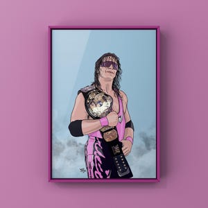 Bret Hart Portrait Print