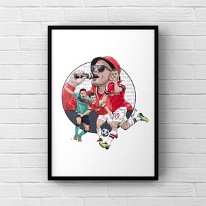 Jack Wilshere Arsenal Collage A4 Print