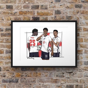 England 3 Lions Print