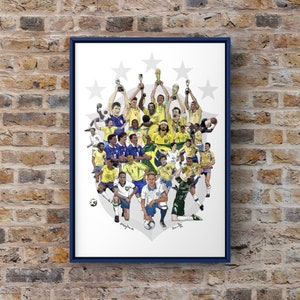 Brazil Legends A4 Print