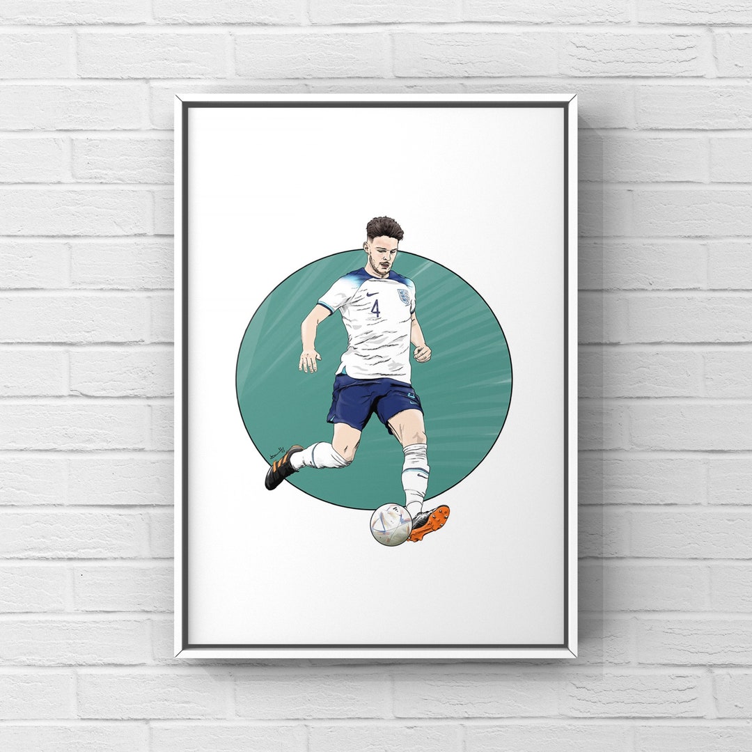 Declan Rice England Print - Etsy