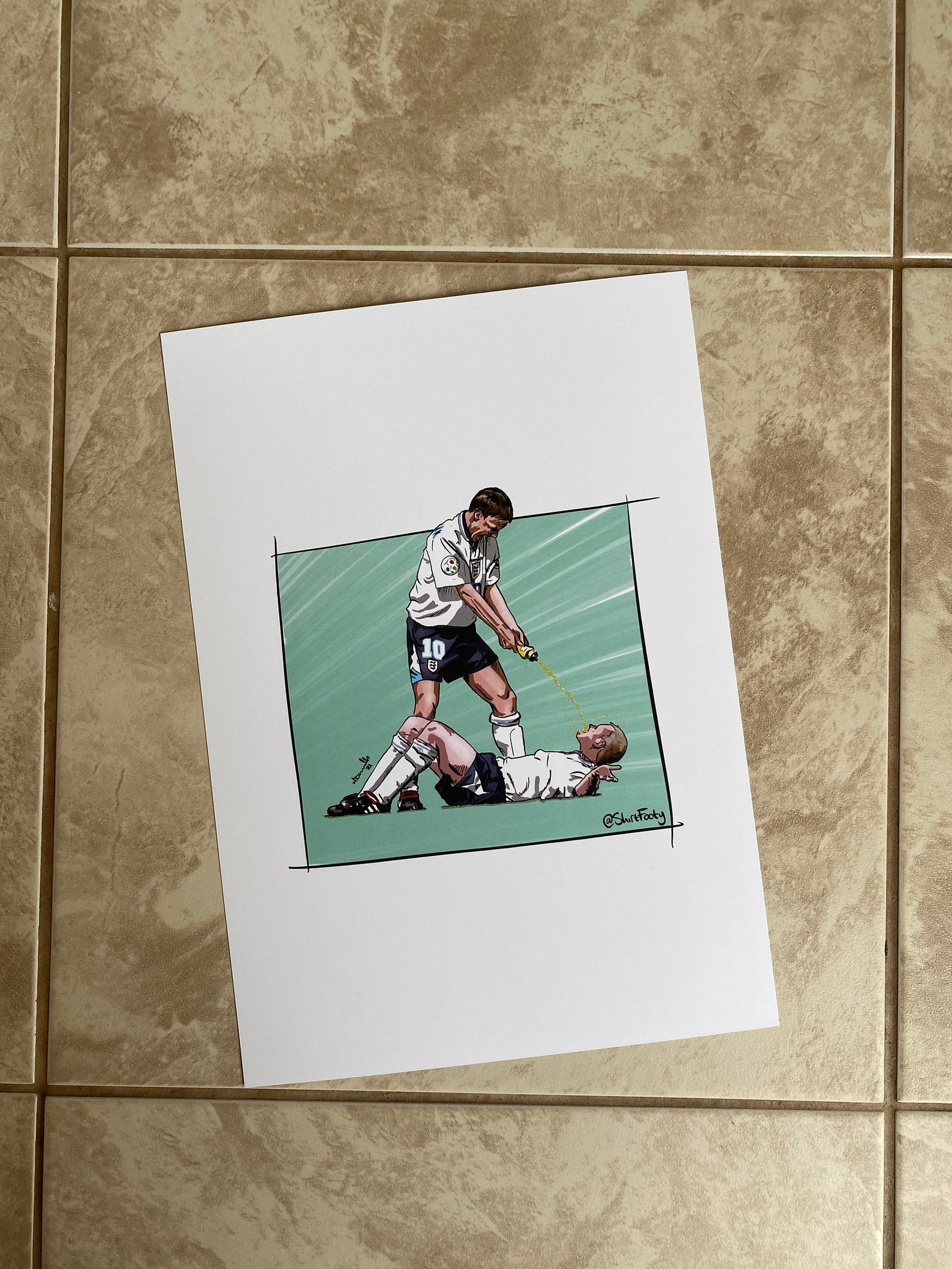 Gazza Dentists Chair Goal Celebration Etsy UK