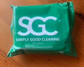 Biodegradable cleaning wipes