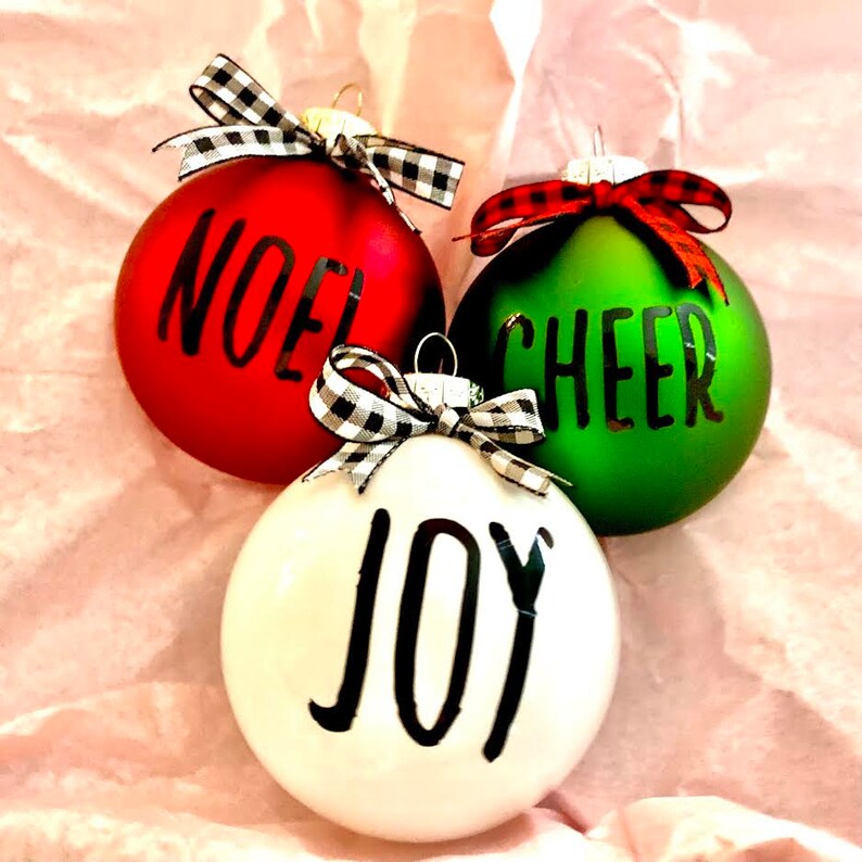 Rae Dunn Inspired Christmas Ornaments Rae Dunn Inspired Etsy
