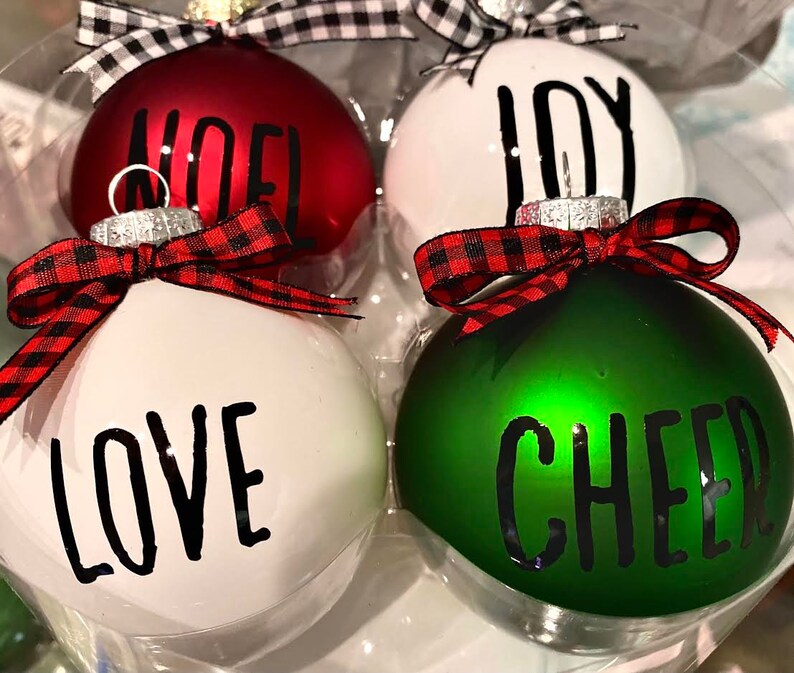 Rae Dunn Inspired Christmas Ornaments Rae Dunn Inspired Etsy