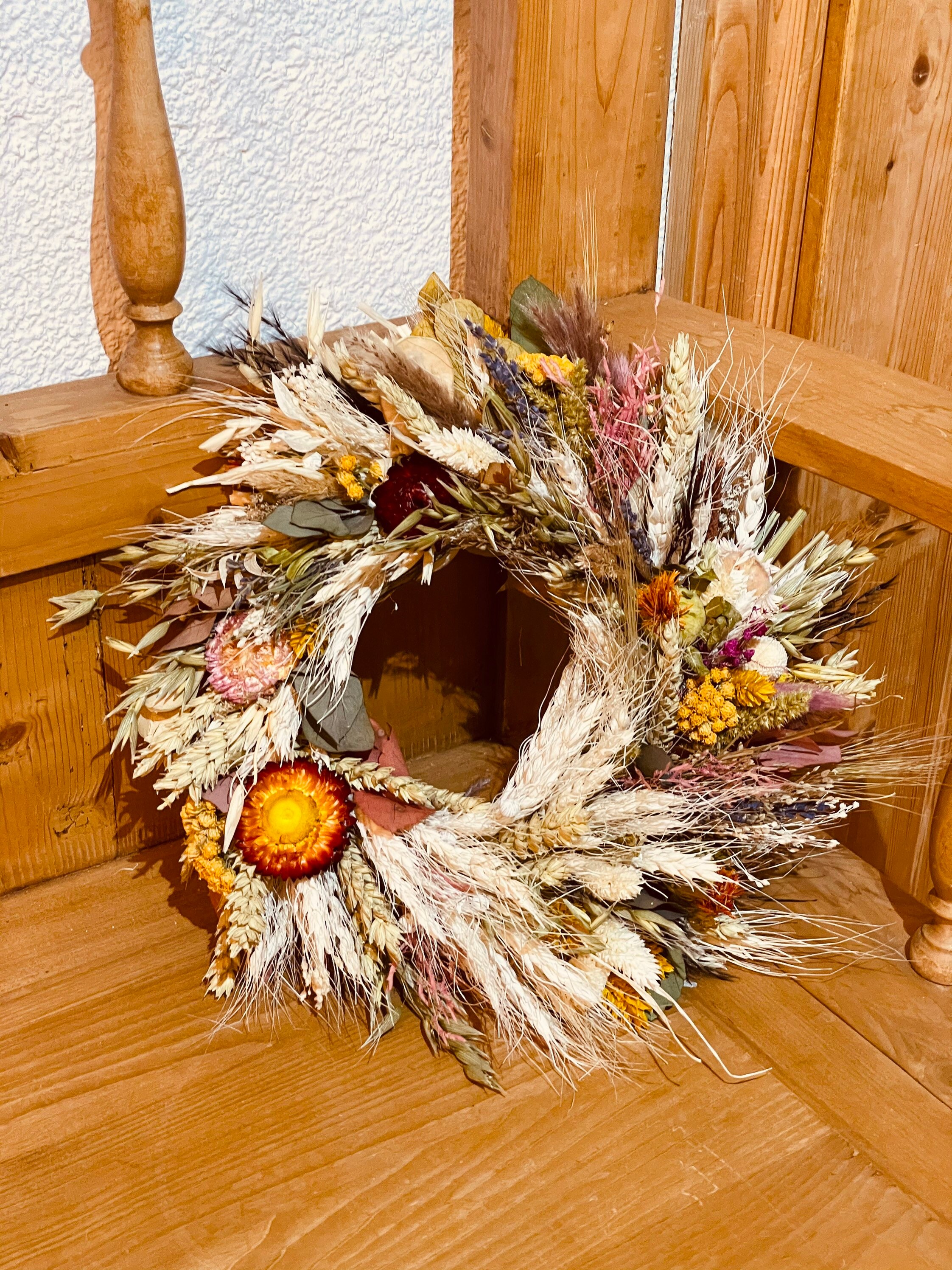 Dried flower wreath Etsy