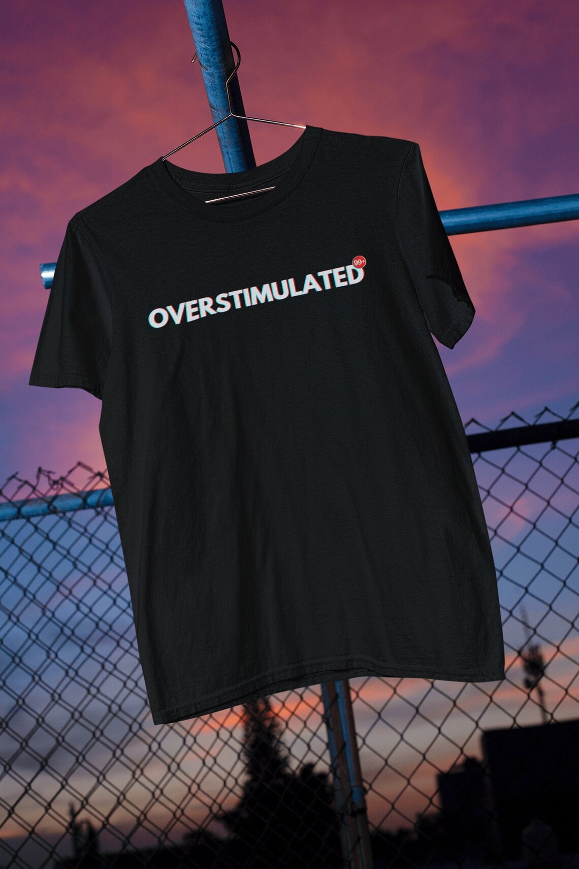 Overstimulated Social Media Unisex Cotton T-Shirt | Etsy