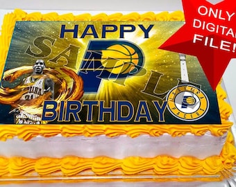 Basket INDIANA cake, Happy Birthday Party. Only Download Cake Topper Digital printable Version.