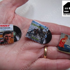 Miniature artisan handmade JOHNNY HALLYDAY Collection. Scale 1:12
