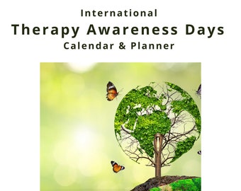 International Therapy Awareness Calendar & Planner for Counsellors, Psychotherapists, Psychs and Social Workers