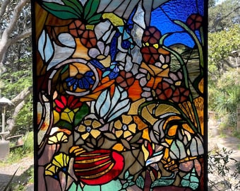 Handcrafted custom stained glass panels