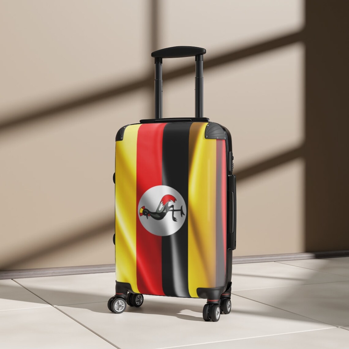 Uganda Flag Cabin Suitcase Carry on travel bag with Swivel Etsy