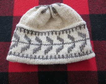 Too Fewe Farm 100% wool hand knit double wool hat