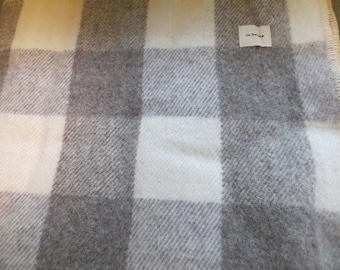 Wool Throws Available in natural checkerboard pattern