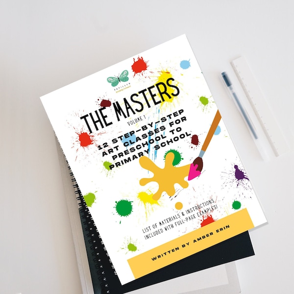 Unit 1 Masters Art Lessons Curriculum | 12 Lessons | Step-by-Step Full Instructions + Examples | Art Masters Van Gogh Monet & more