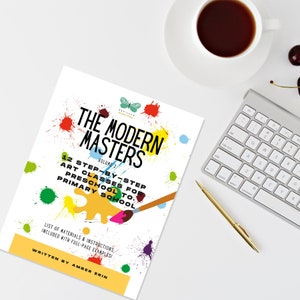 Unit 2 Modern Masters Art Lessons Curriculum | 12 Lessons | Step-by-Step Full Instructions + Examples
