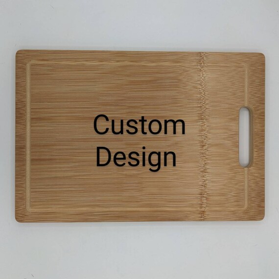 Large customizable onepiece bamboo cutting board with no glue cutting