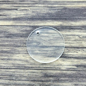 Blank Acrylic Discs with Hole for Vinyl Project | Harfington, 1.5 inch / 15pcs