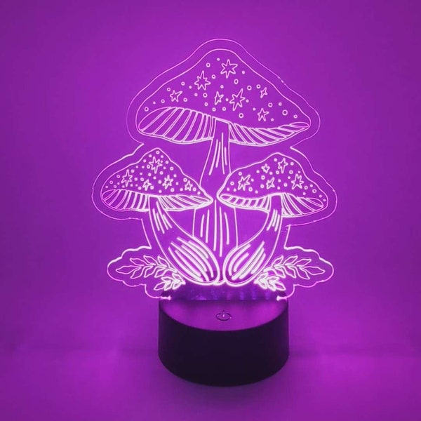 Triple Mushroom Lamp | | Mushroom Lamp | Mushroom Light | Mushroom Nightlight | Mushroom Night Light | LED Mushroom | Light Up Mushroom