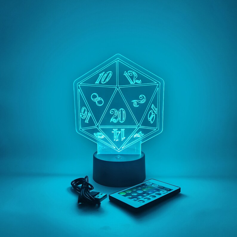 D&D Light D20 Lamp Dungeon and Dragon Gift Dungeon and Etsy