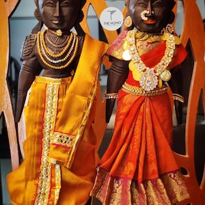 Marapachi wooden dolls/bommai/ bommala koluvu/ lakade gudiya/ Wooden toys/ Wedding gifts/ Wood carving /Wood art/Raja Rani / golu/navaratri