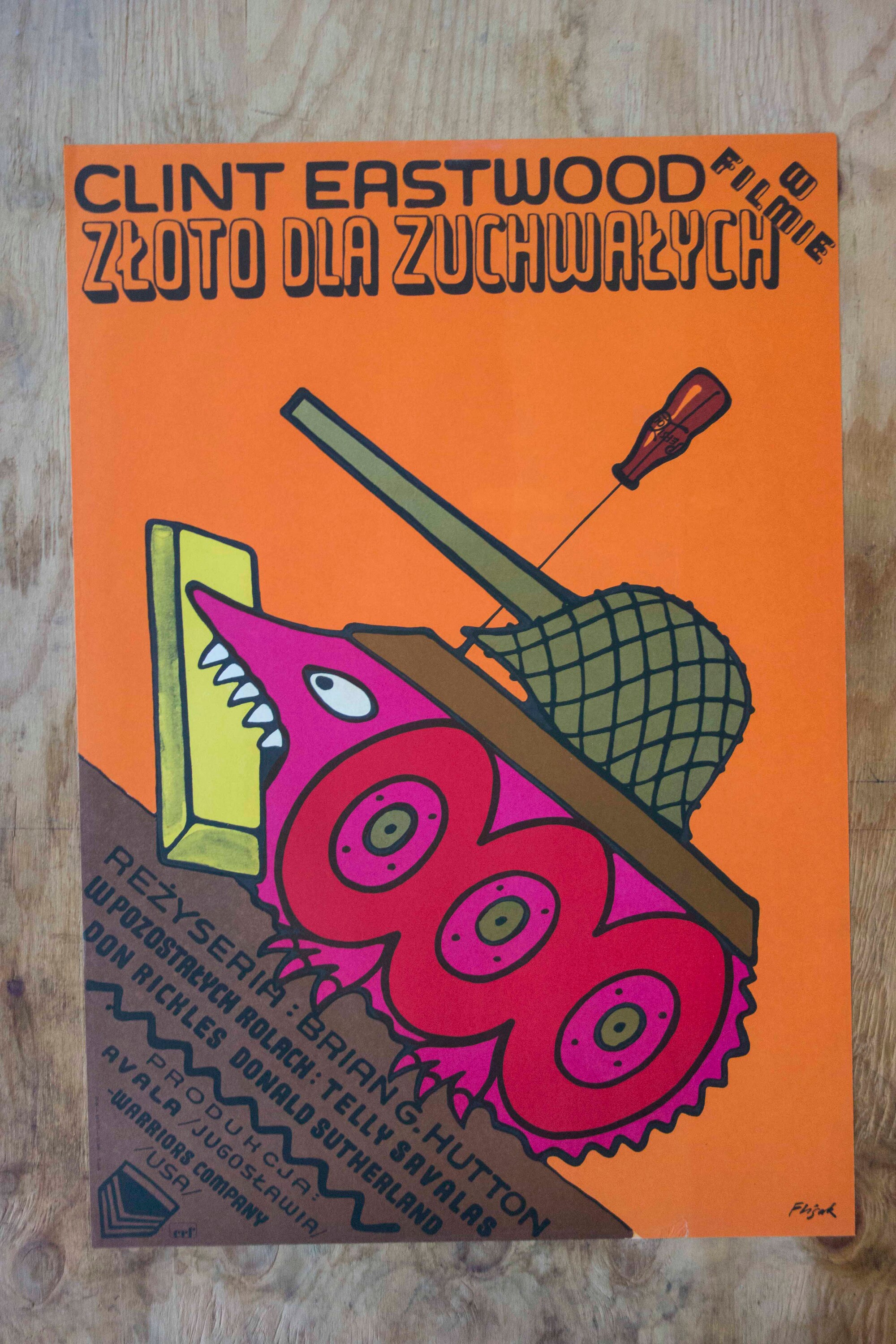 Kelly's Heroes with Clint Eastwood - Z?oto Dla Zuchwa?ych 1975 Original Polish Movie Poster Jerzy Fl