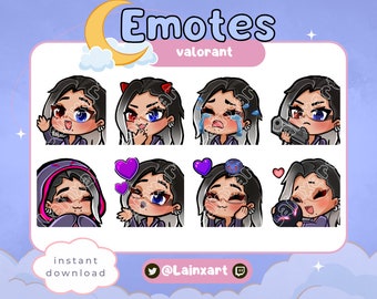 Cute Fade Emotes Valorant set | Twitch Discord
