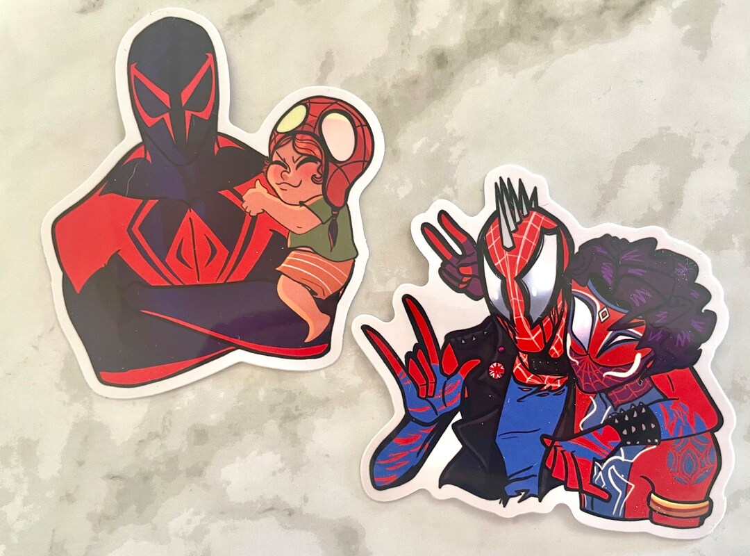 Spiderman Across the Spider Verse Stickers Etsy