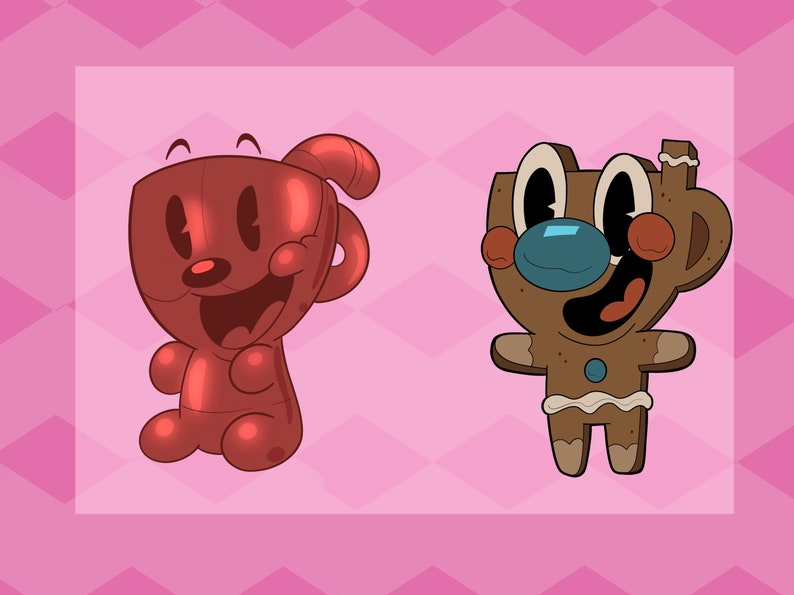 Candy Cuphead Charms Etsy