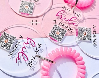 Buy Me A Drink Venmo | Buy the Bride A Drink | Bachelorette Party Favor |Buy the Bride | Venmo Wristband | Let's go Bride | Let's Bach Party