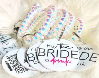 Buy Bride Drink Bachelorette Bracelet, Venmo QR Code Party Favor