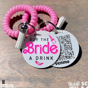 Buy Me A Drink Venmo | Buy the Bride A Drink | Bachelorette Party Favor |Come on Bride |Venmo Wristband | Let's go Bride |Let's Bach Party