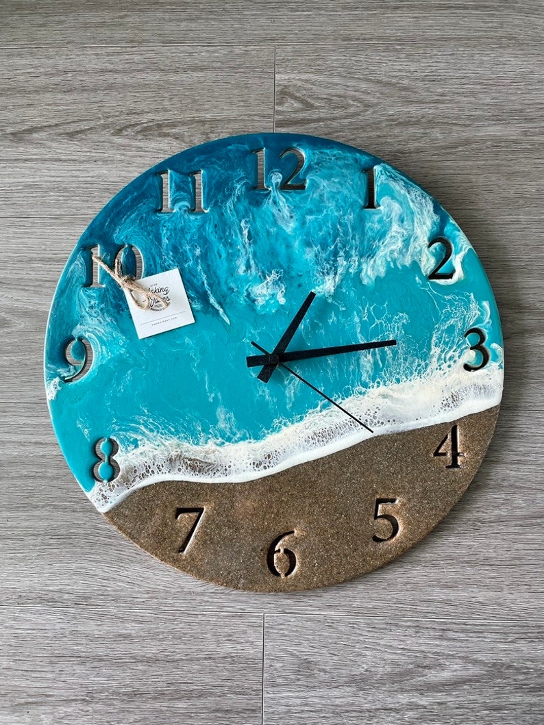 Personalized Resin Art Wall Clock Etsy