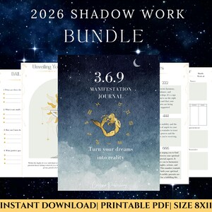 2026 Manifestation Bundle & Shadow Work Journal | Shadow Work Journal | GoodNotes | Manifestation Method, Daily Prompts, Vision Board