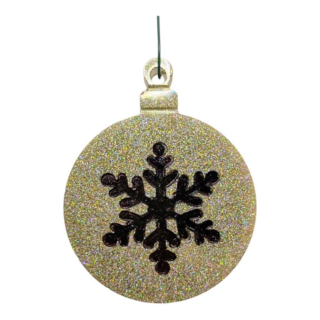 Round Snowflake Ornament - Etsy