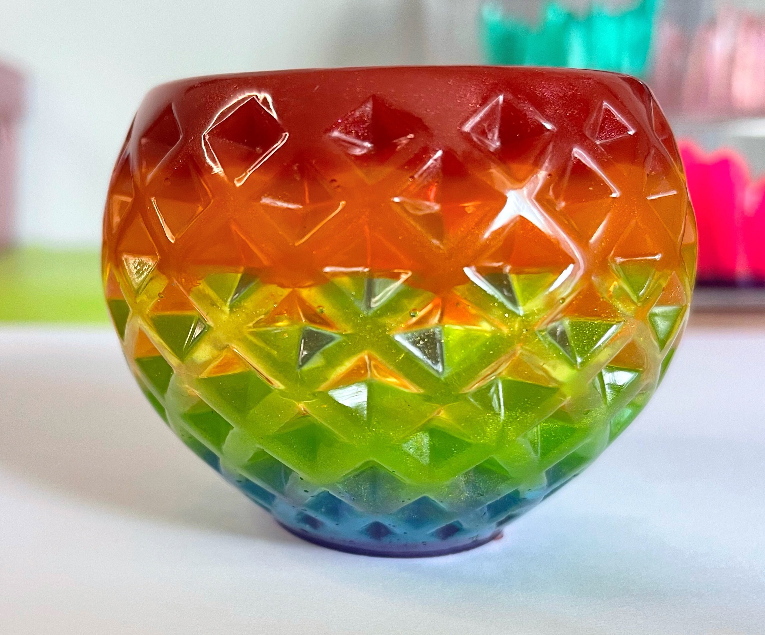 Diamond Pattern Candle Holder