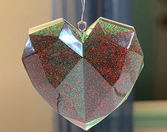 Geometric Heart Ornament