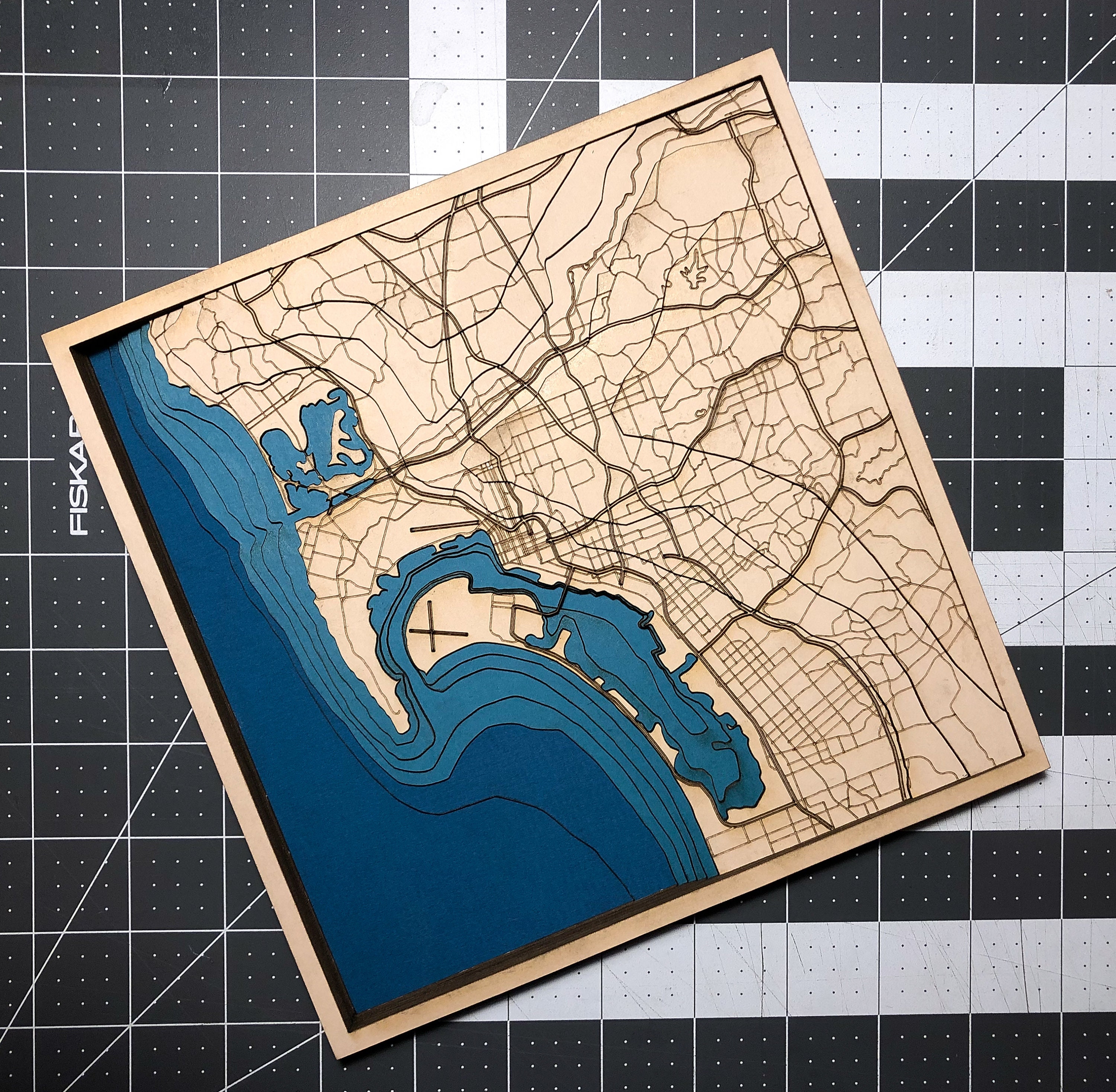 3D Map of San Diego CA Laser Cut 3D Topographic Map - Etsy