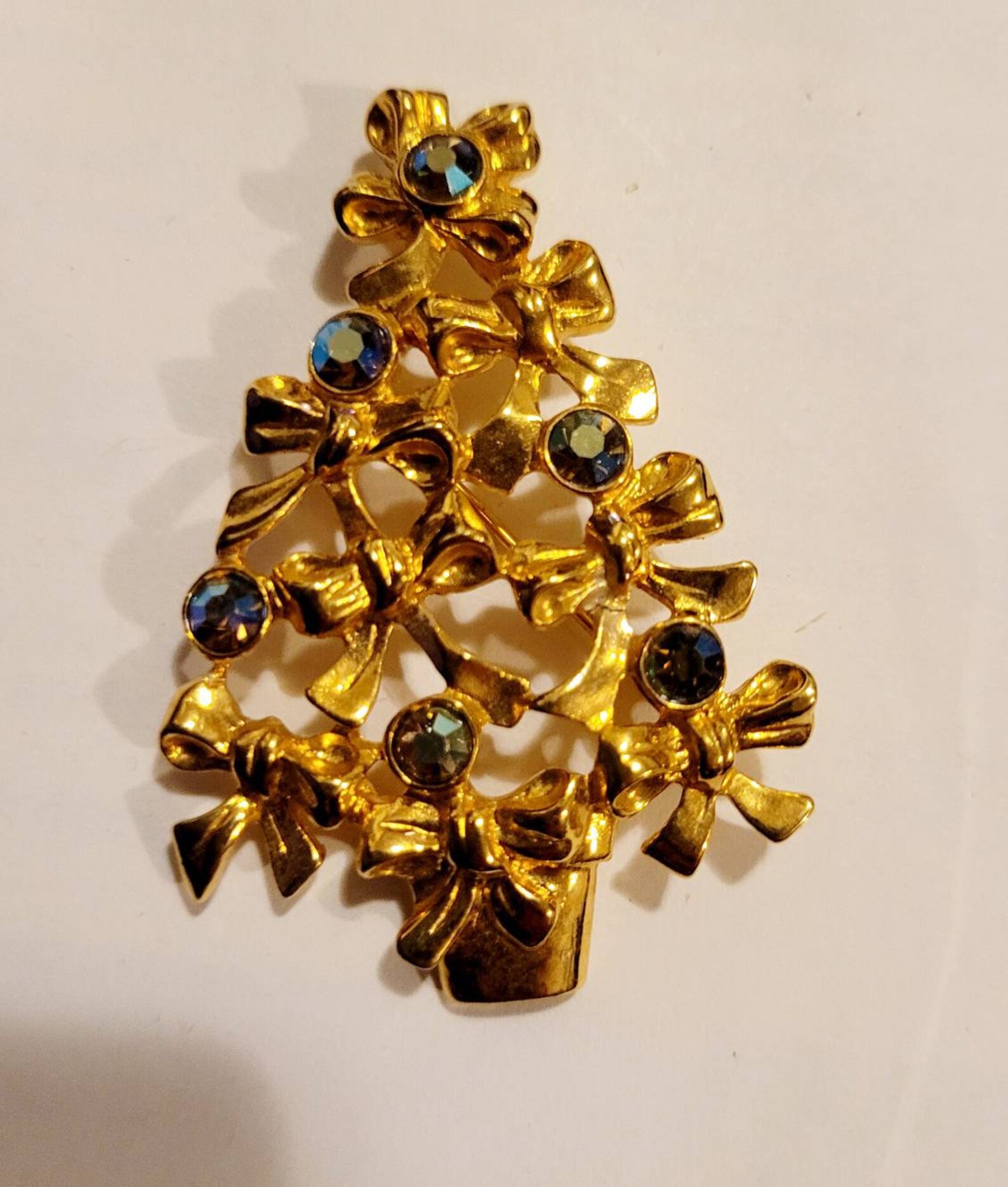 Vintage Avon Christmas Tree Brooch Etsy