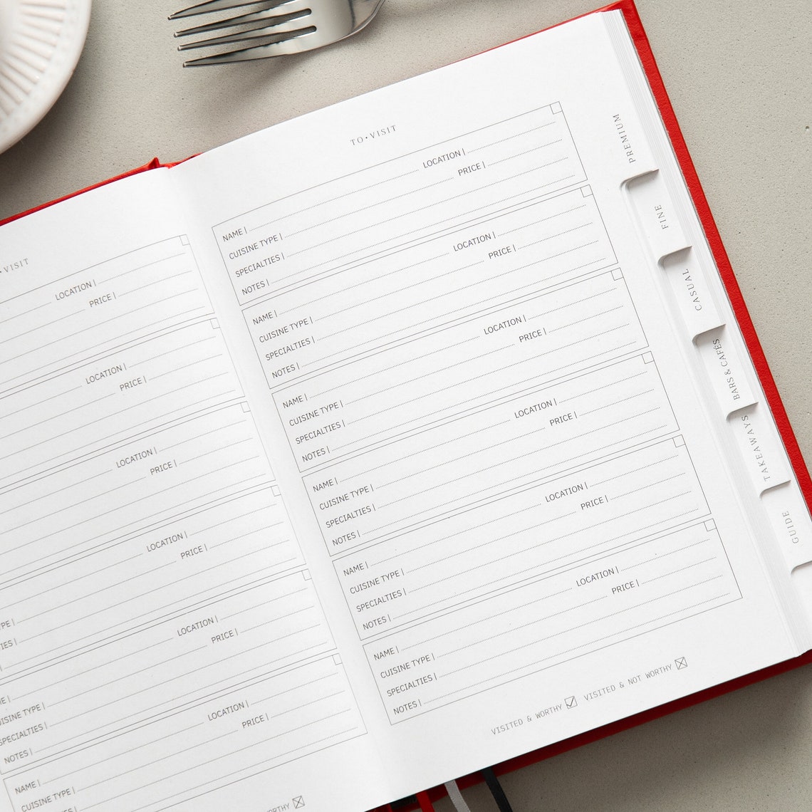 Journal of Restaurants Restaurant Journal Etsy