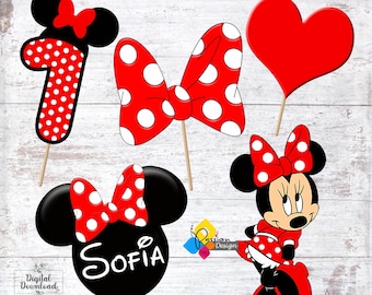 Topper para bolo minnie 01