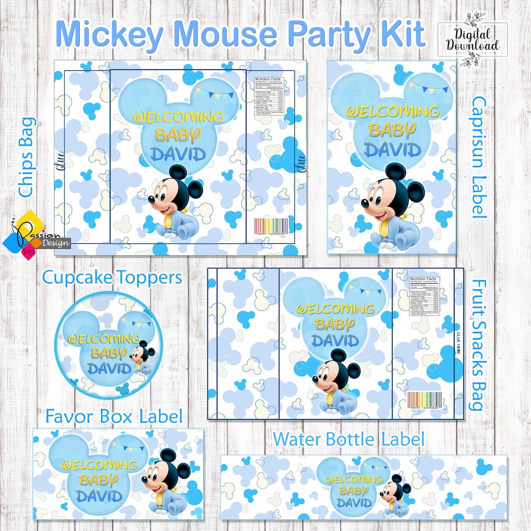 Mickey Mouse Printable Party Labels