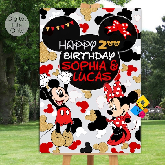 Mickey and Minnie Mouse Lifesize Yard Art, Birthday Decorations 