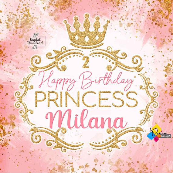 Prinzessinnen Geburtstags-Banner 2,3x1,8 M – Märchen-Motiv Für Foto-Hintergrund & Party-Deko