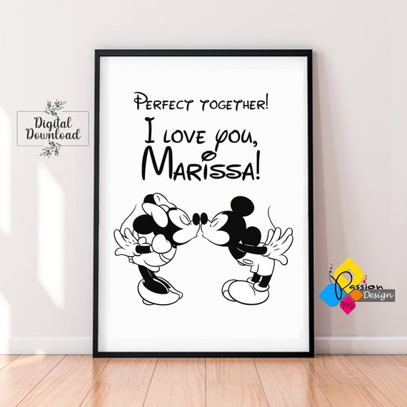 LOVE Couple Wedding Poster, Card, Gift. Custom LOVE Printable Name