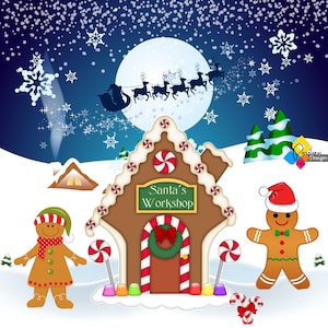 Printable CHRISTMAS Gingerbread House Backdrop. Custom or - Etsy