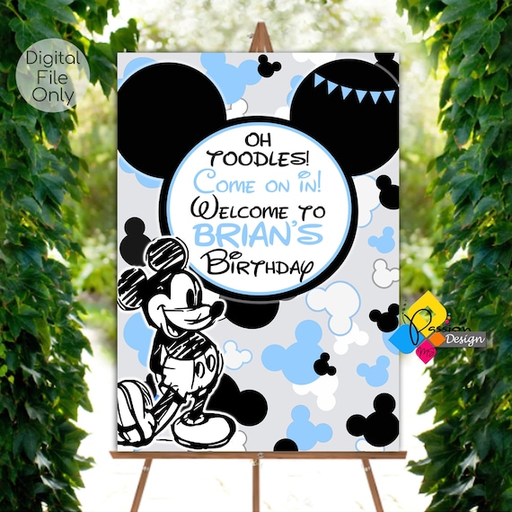 ミッキーマウスのWELCOMEボード